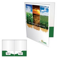 2 Pocket Presentation Folder w/ Glued Pocket & Card Slit on Both Sides